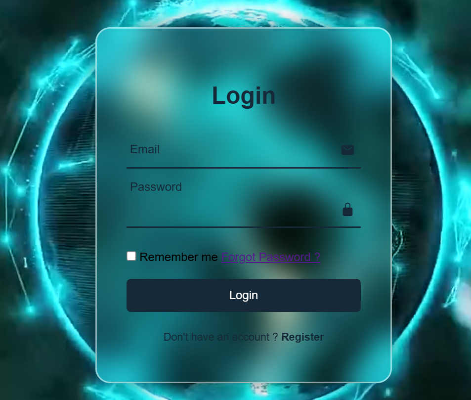 Master key unlock screen and vault view